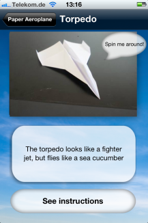 Paper aeroplane instructions